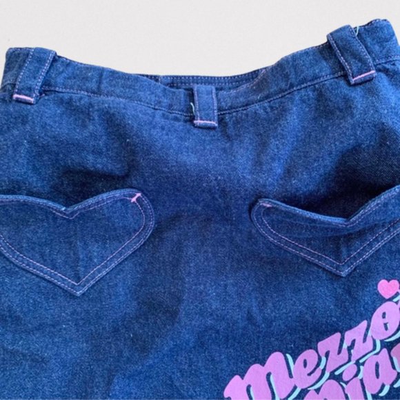 Mezzo Piano StraBerry Denim Skirt Size 130 - Picture 4 of 10